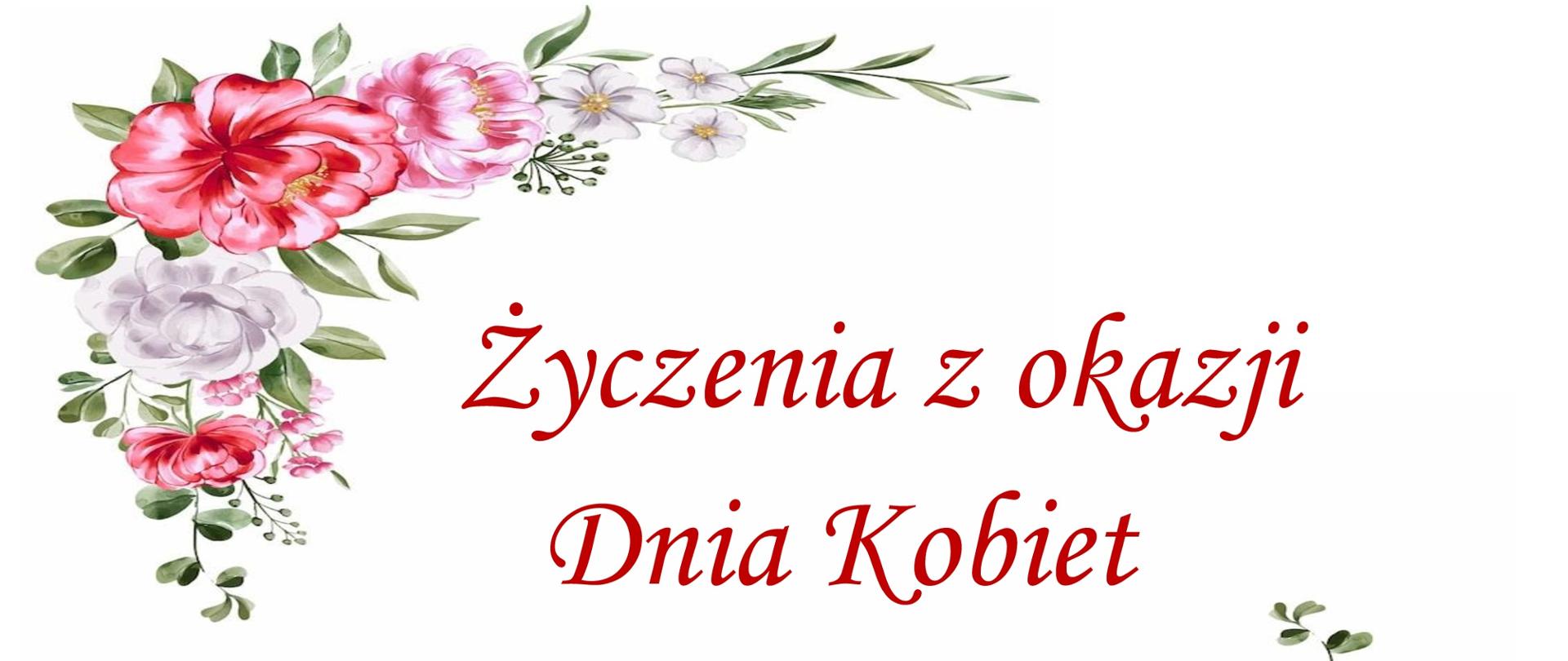 Zdjęcie przedstawia napis życzenia z okazji Dnia Kobiet