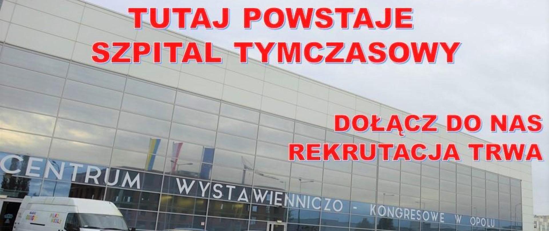 grafika reklamowa możesz zgłosić się do pracy w szpitalu tymczasowym