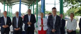 Wiceminister infrastruktury Andrzej Bittel w trakcie konferencji prasowej