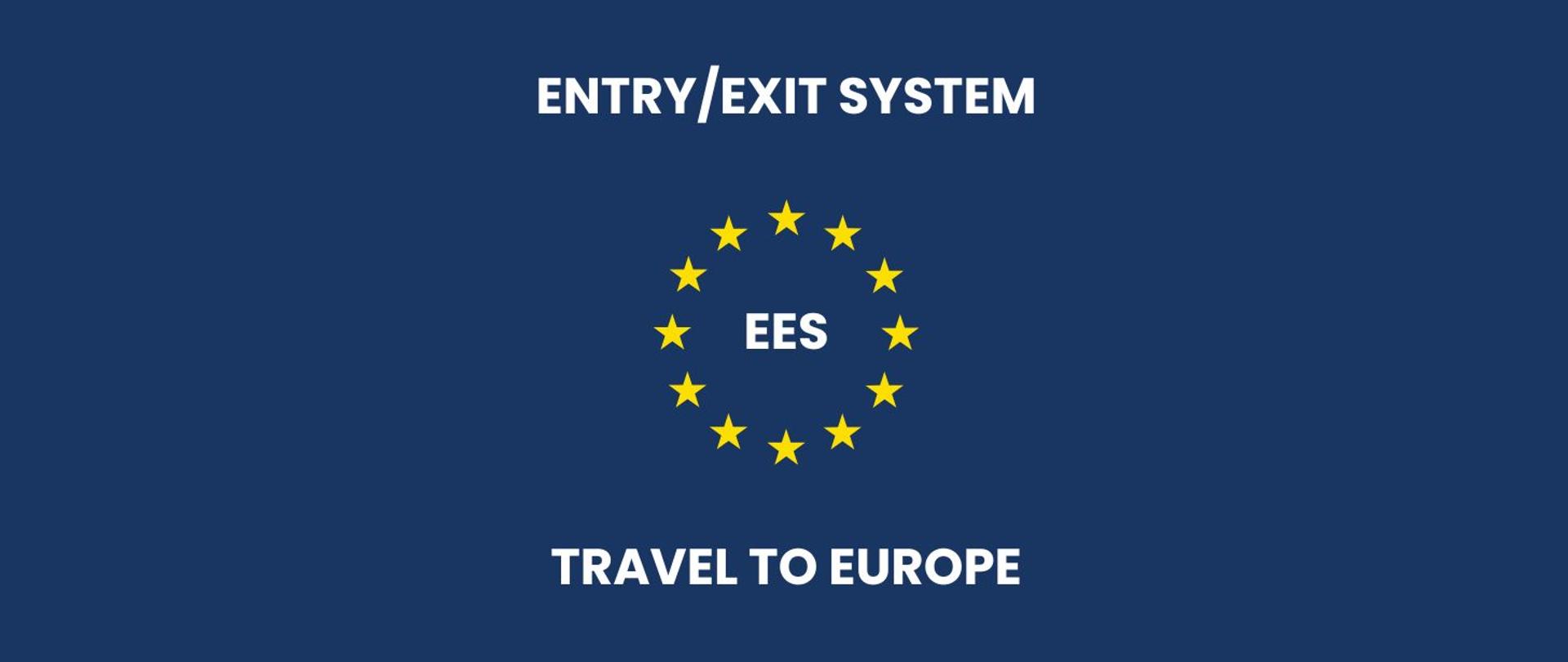 banner which reads Entry/Exit System EES and Travel to Europe