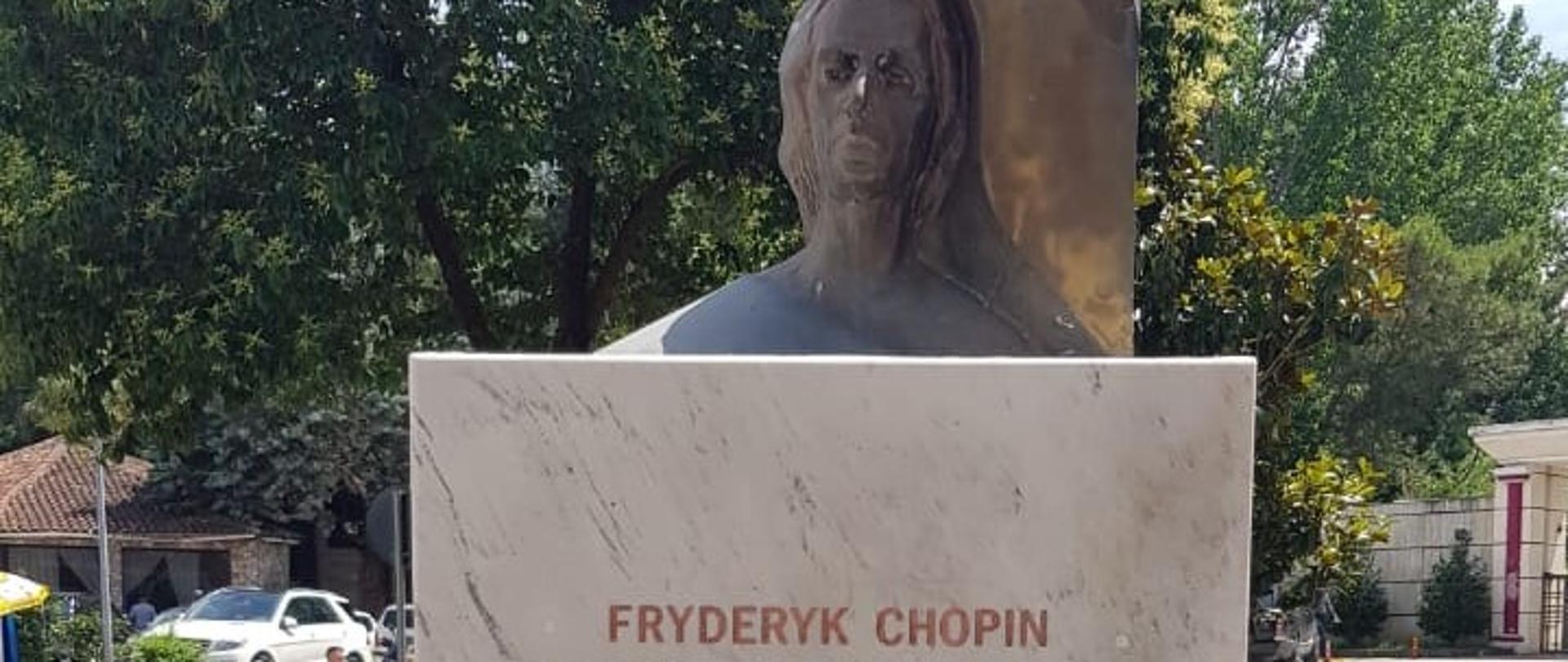 Bust of F. Chopin in Tirana