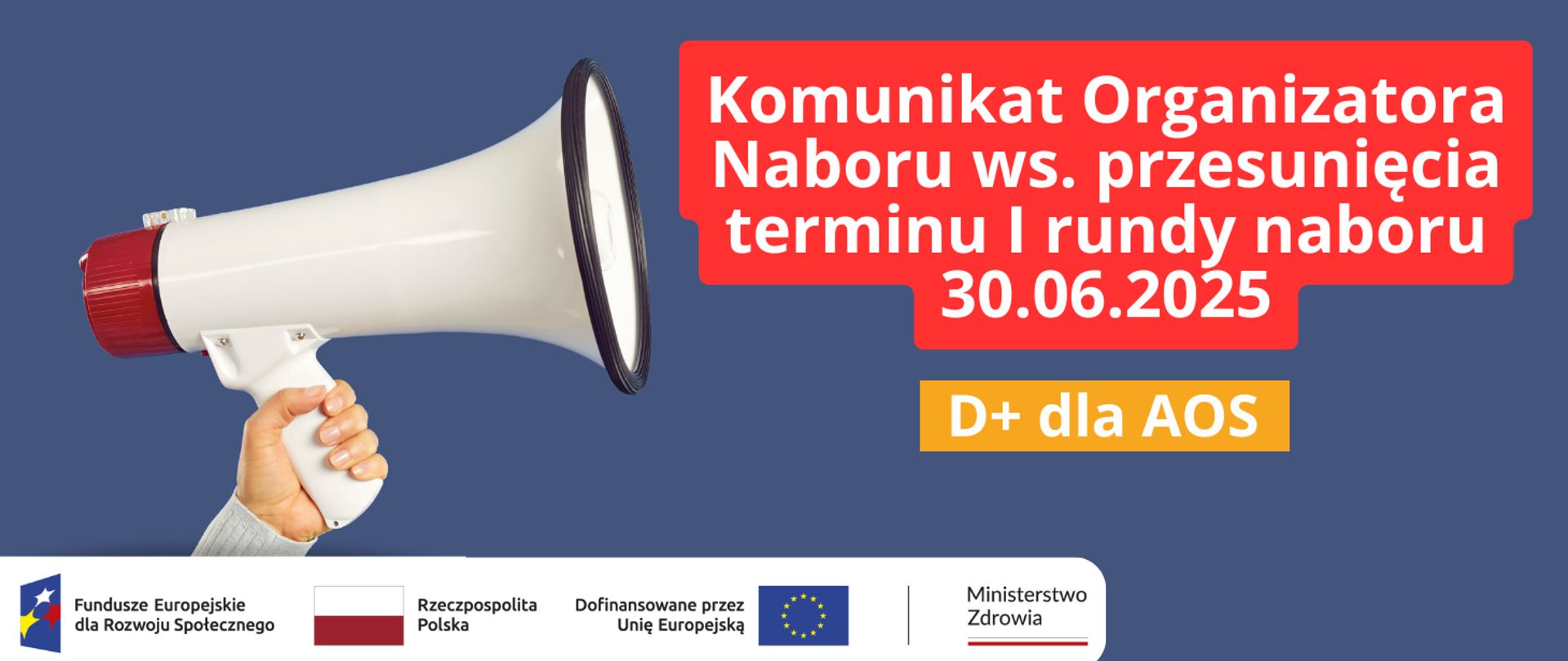 AOS komunikat przesunięcia terminu naboru