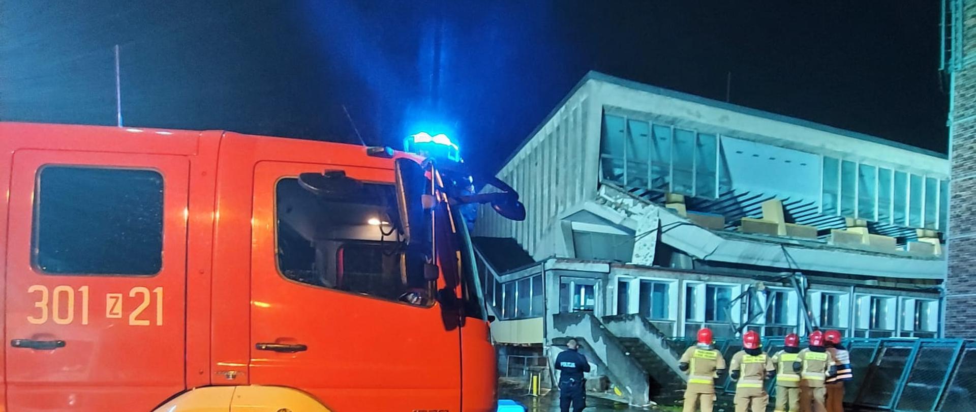 Zawalenie ściany budynku przy ul. Unisławy