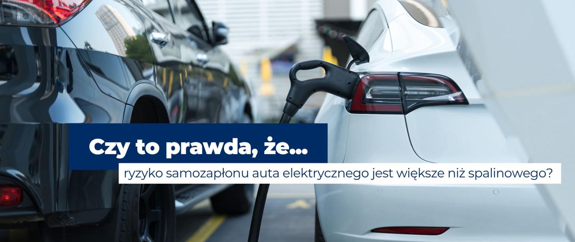 Zdjęcie przedstawia samochód z podłączoną ładowarką 