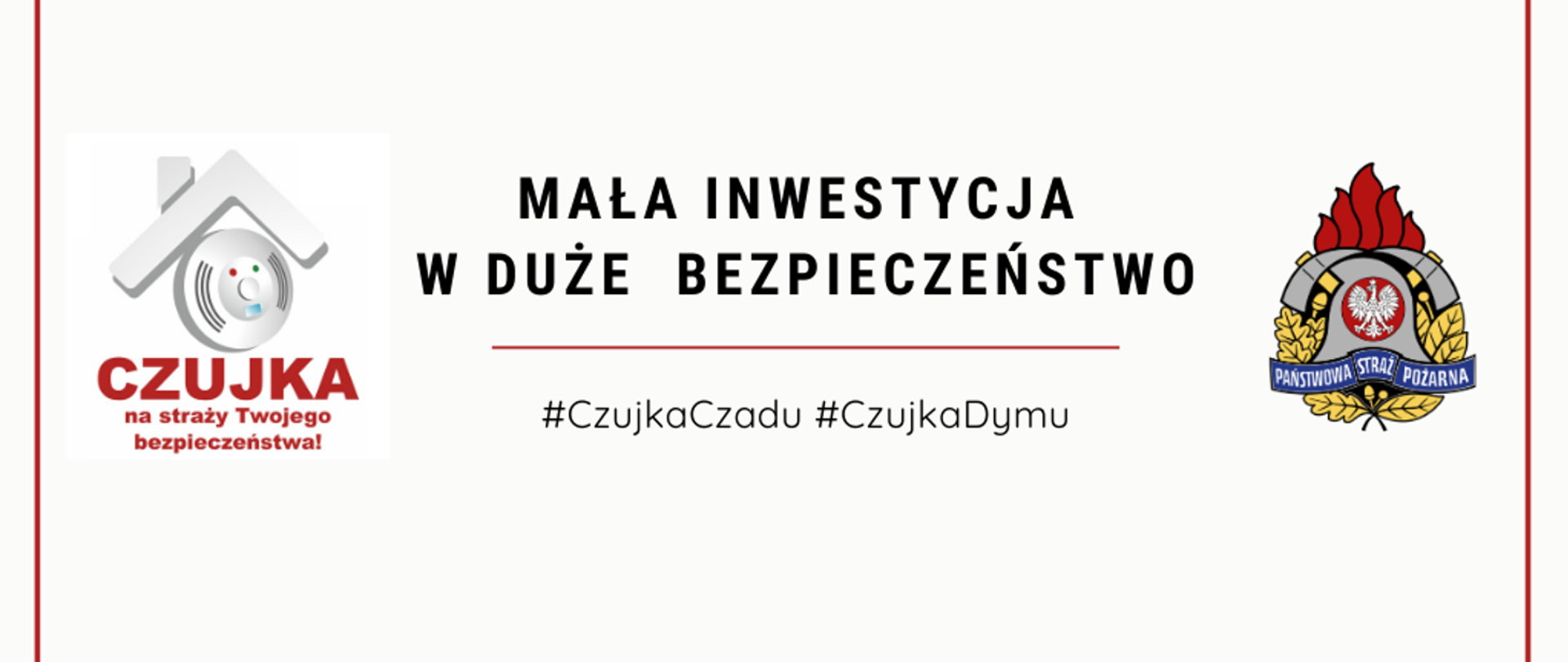 Na zdjęciu logo kampanii oraz logo Państwowej Straży Pożarnej