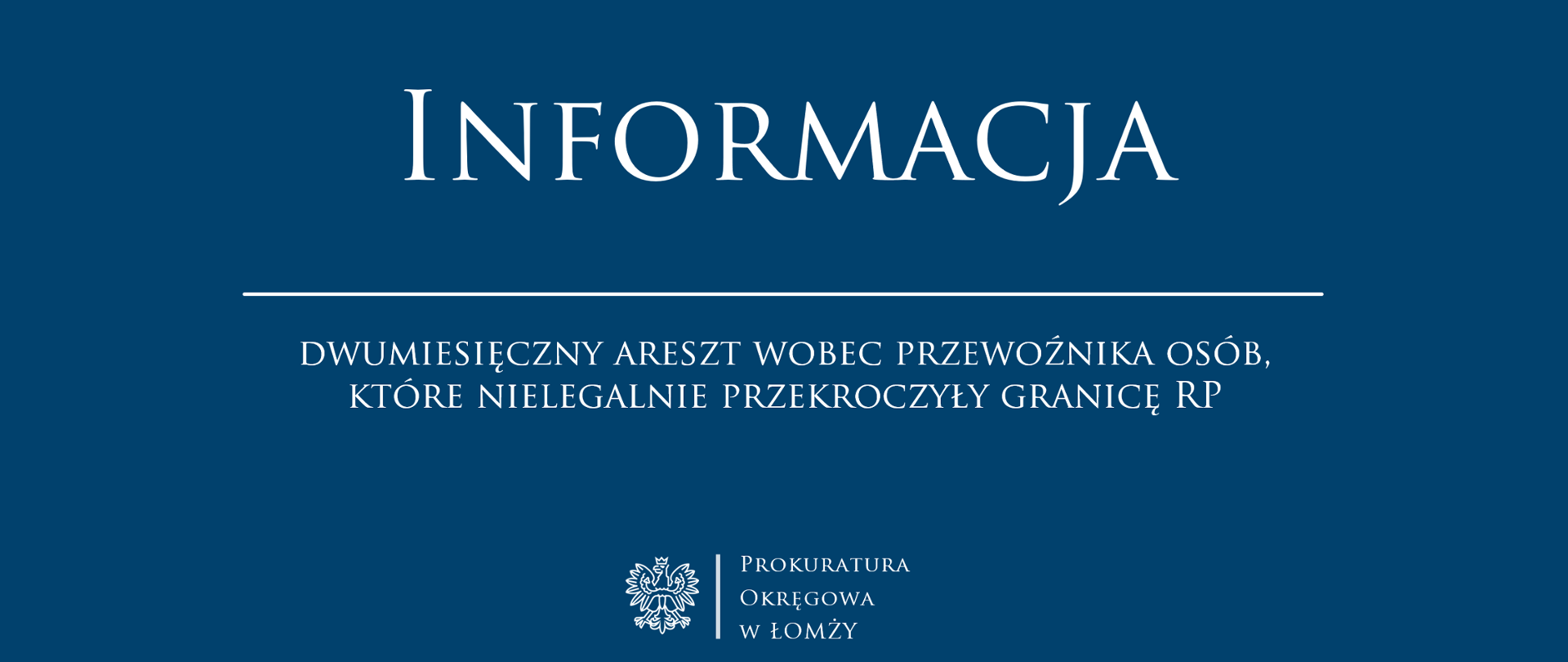 Informacja o dwumiesięcznym areszcie wobec przewoźnika osób, które nielegalnie przekroczyły granicę RP