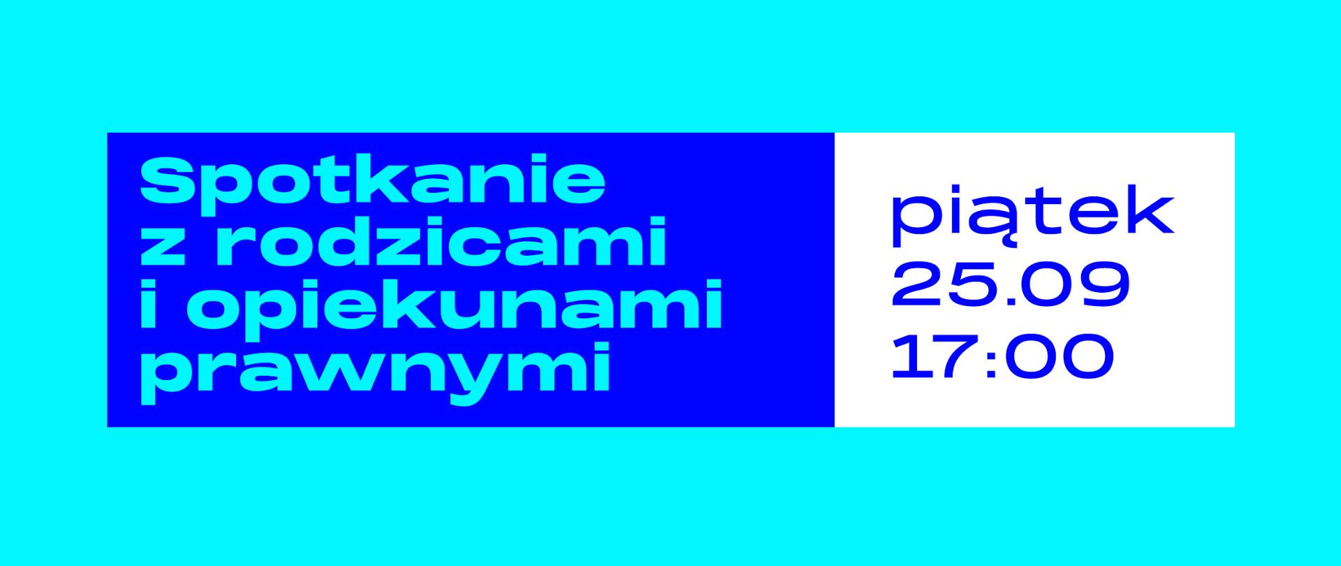 Baner informujący o spotkaniu z rodzicami