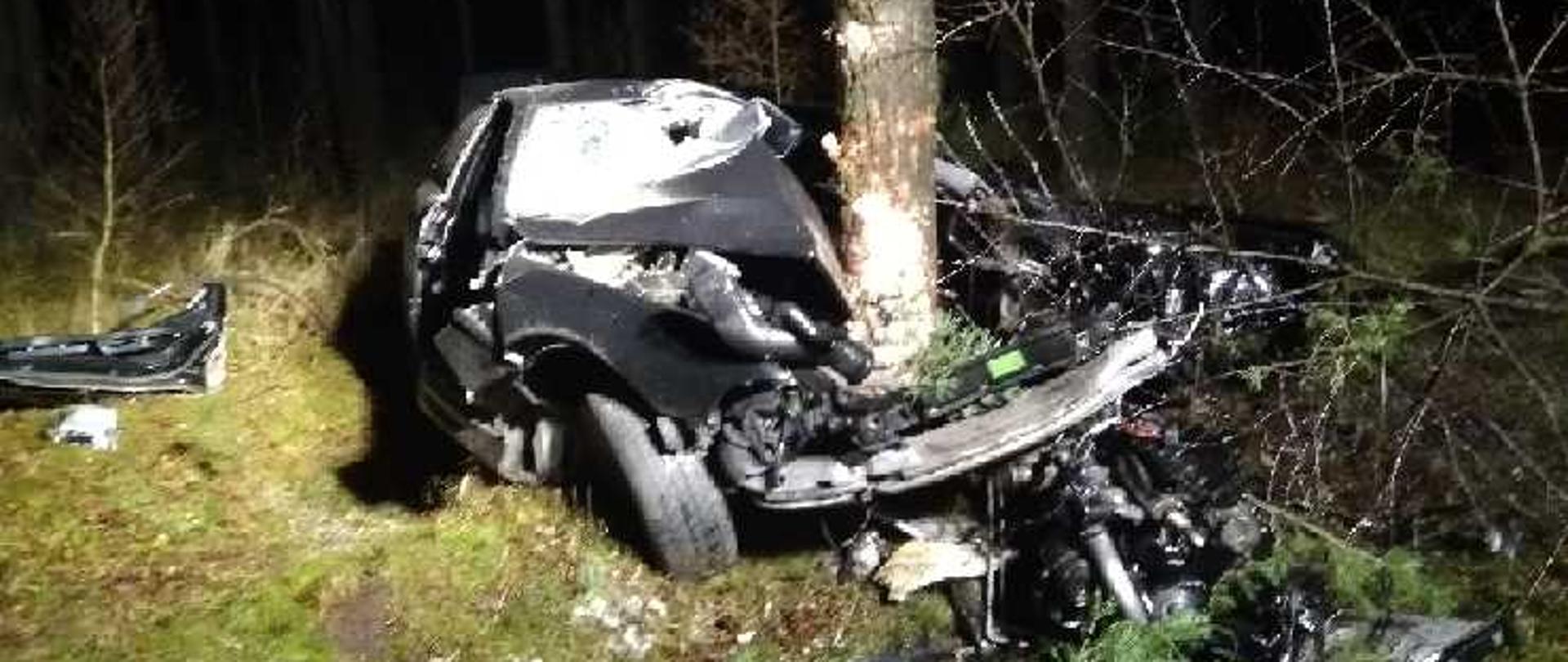 wypadek na drodze Zdrój - Czarna Wieś