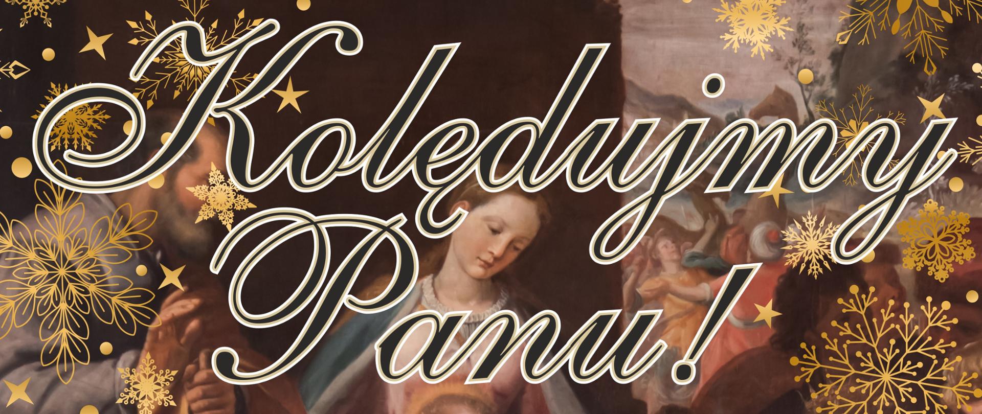 Plakat informacyjny Państwowej Szkoły Muzycznej I stopnia w Krzeszowicach.
U góry plakatu znajduje się napis: Państwowa Szkoła Muzyczna I stopnia w Krzeszowicach
serdecznie zaprasza na koncert” Centralnie, na tle obrazu o tematyce bożonarodzeniowej, widnieje tytuł koncertu: „Kolędujmy Panu!” Poniżej umieszczono informację: „Przepiękne kolędy i pastorałki w wykonaniu uczniów i nauczycieli szkoły.” Niżej podany jest termin wydarzenia: „18 stycznia o godzinie 16:00” Na dole plakatu znajduje się informacja o miejscu koncertu: „Kościół pw. św. Marcina z Tours w Krzeszowicach
ul. Grunwaldzka 1” Na samym dole widoczne jest logo Państwowej Szkoły Muzycznej I stopnia w Krzeszowicach.