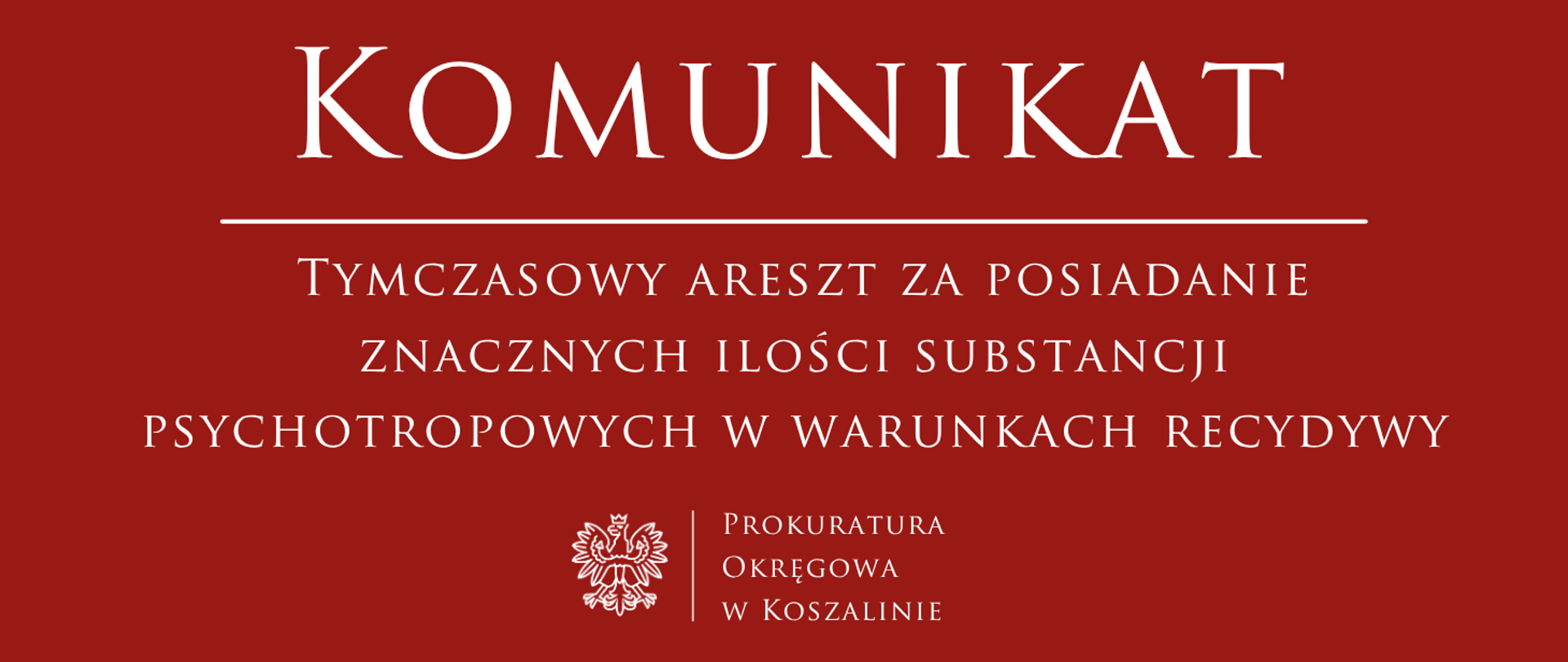 Tymczasowy areszt za posiadanie znacznych ilości substancji psychotropowych w warunkach recydywy