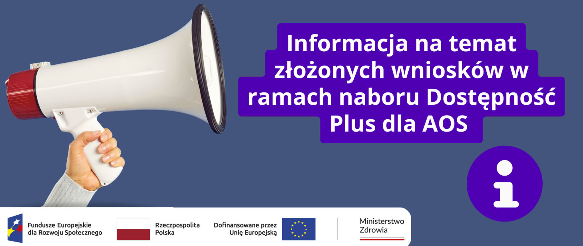 Informacja na temat złożonych wniosków w ramach naboru Dostępność Plus dla AOS