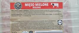 Mięso wołowe mielone 400g Rzeźnik etykieta z tyłu