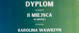 Zielono białe tło rysunek klawiatury na której rozrzucone są kolorowe nuty, białe napisy