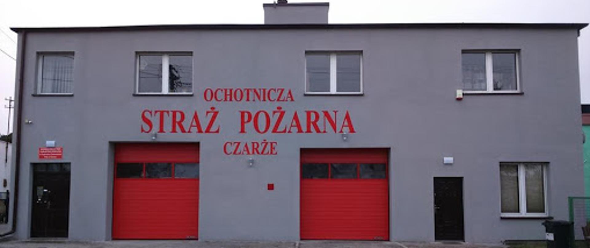 Na zdjęciu budynek OSP Czarże - elewacja frontowa