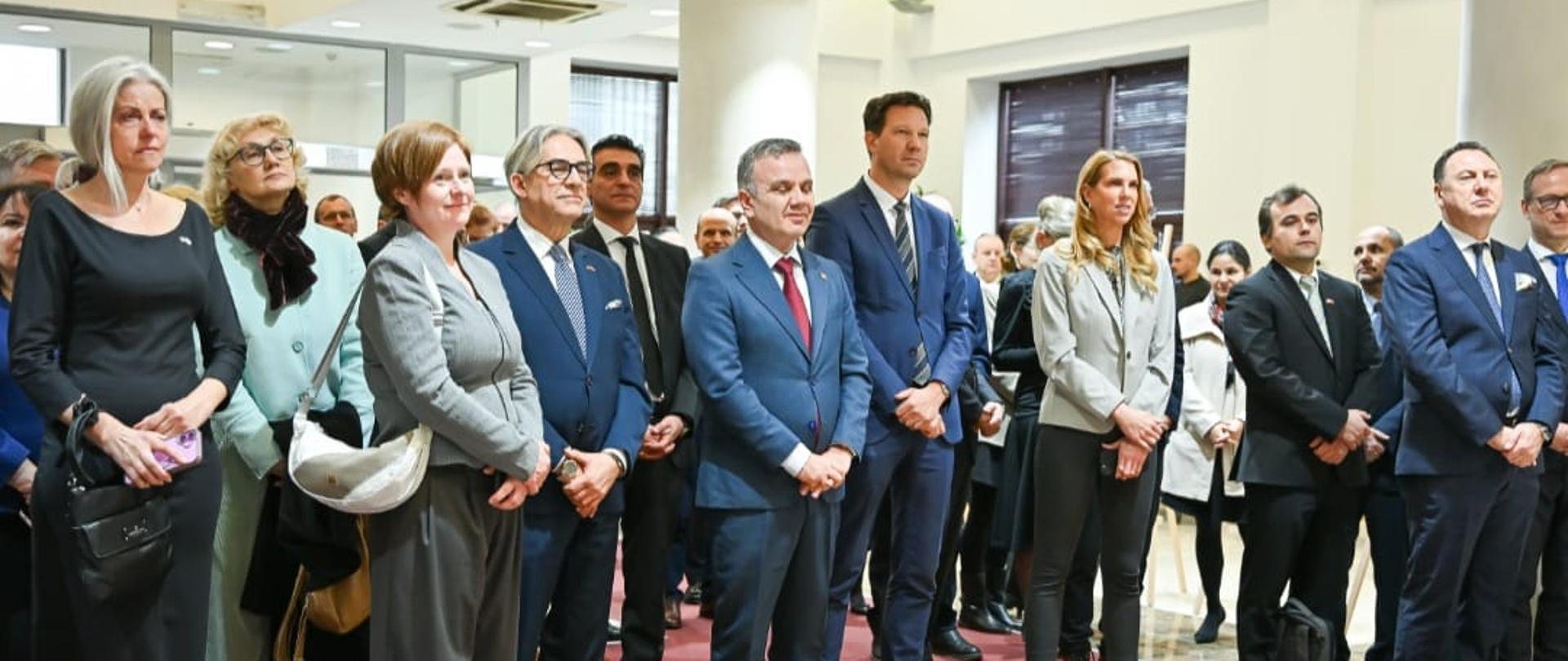 Chargé d’affaires a.i. Mariusz Brymora z korpusem dyplomatycznym w MSZ Macedonii Północnej