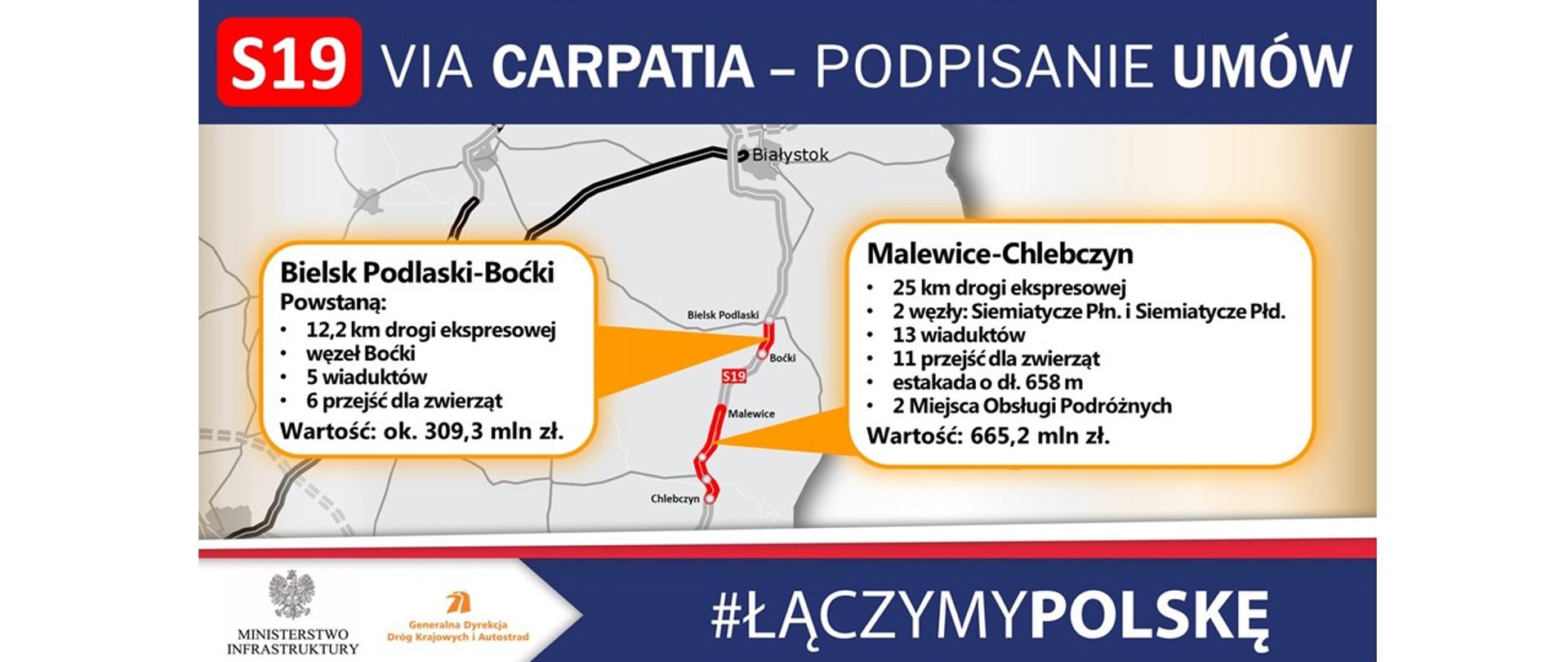 S19 Bielsk Podlaski – Boćki oraz Malewice – Chlebczyn