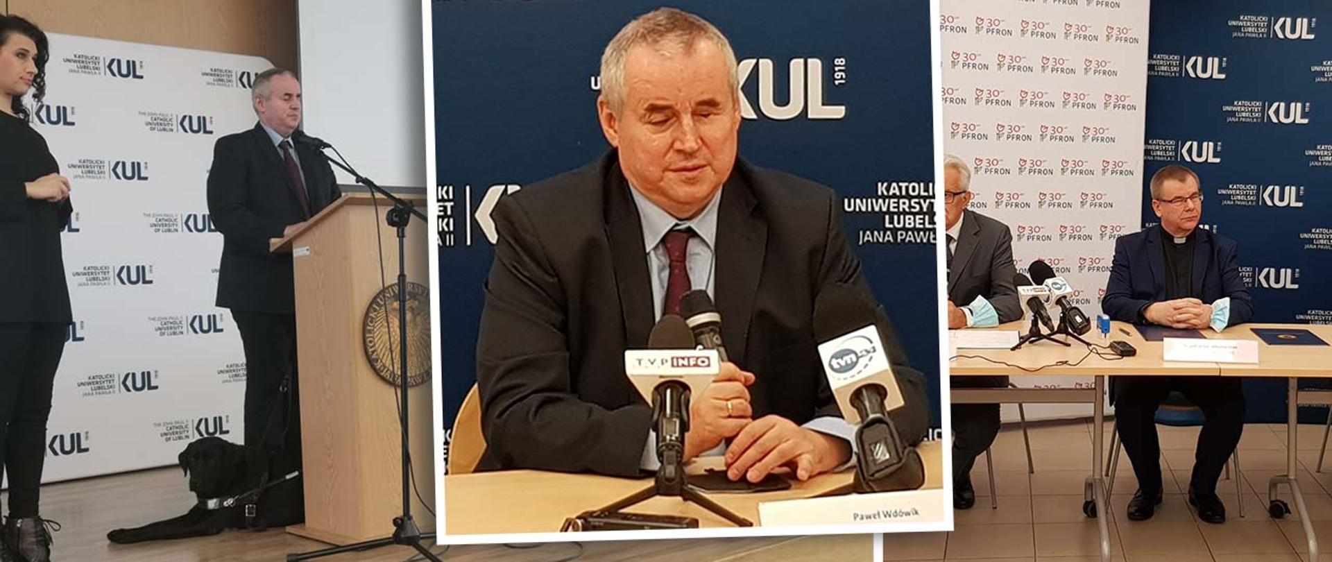 Kolaż zdjęć z konferencji „30 lat PFRON – przeszłość, teraźniejszość, przyszłość”