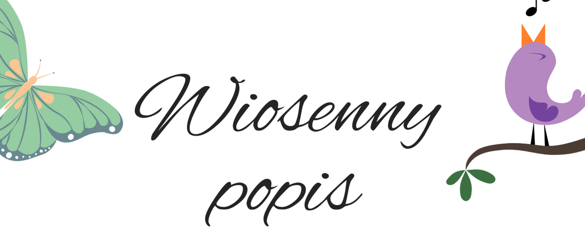 Plakat z napisem Wiosenny popis sekcji instrumentów smyczkowych i gitary