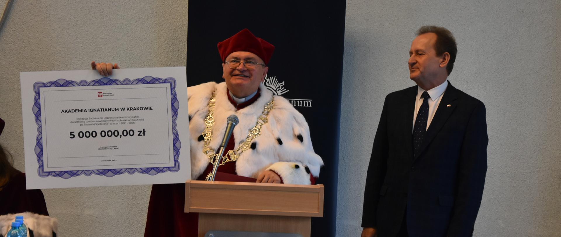 Wiceminister Włodzimierz Bernacki na inauguracji roku akademickiego w Akademii Ignatianum