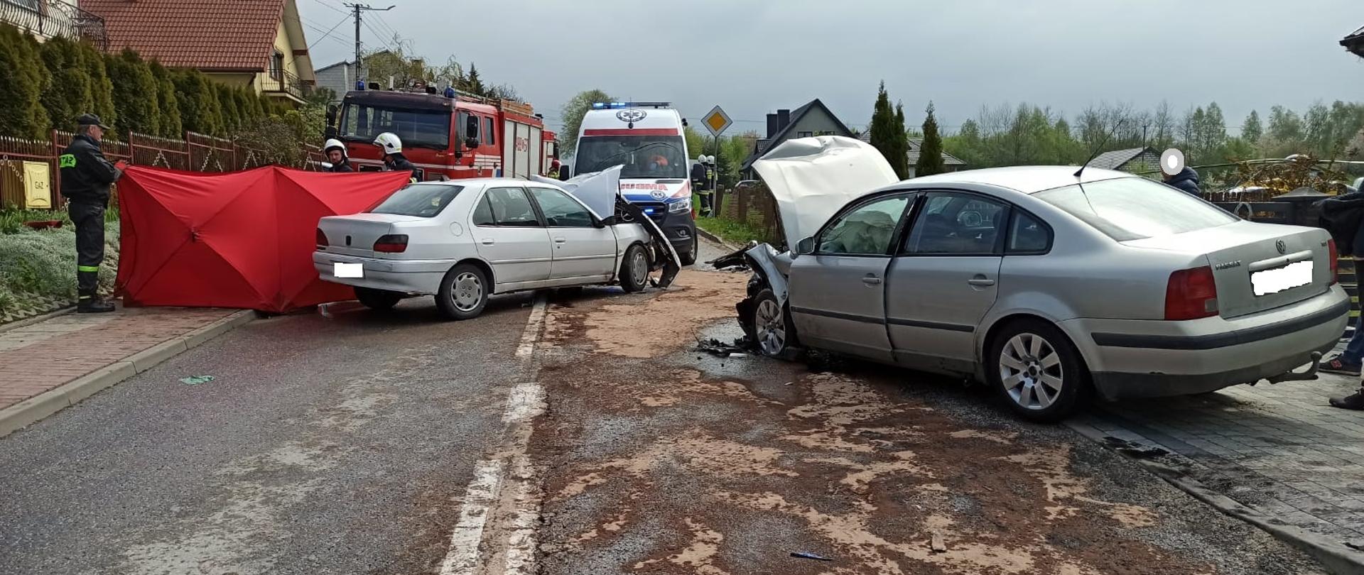 Tragiczny wypadek drogowy w Dąbrowie gm. Pawłów