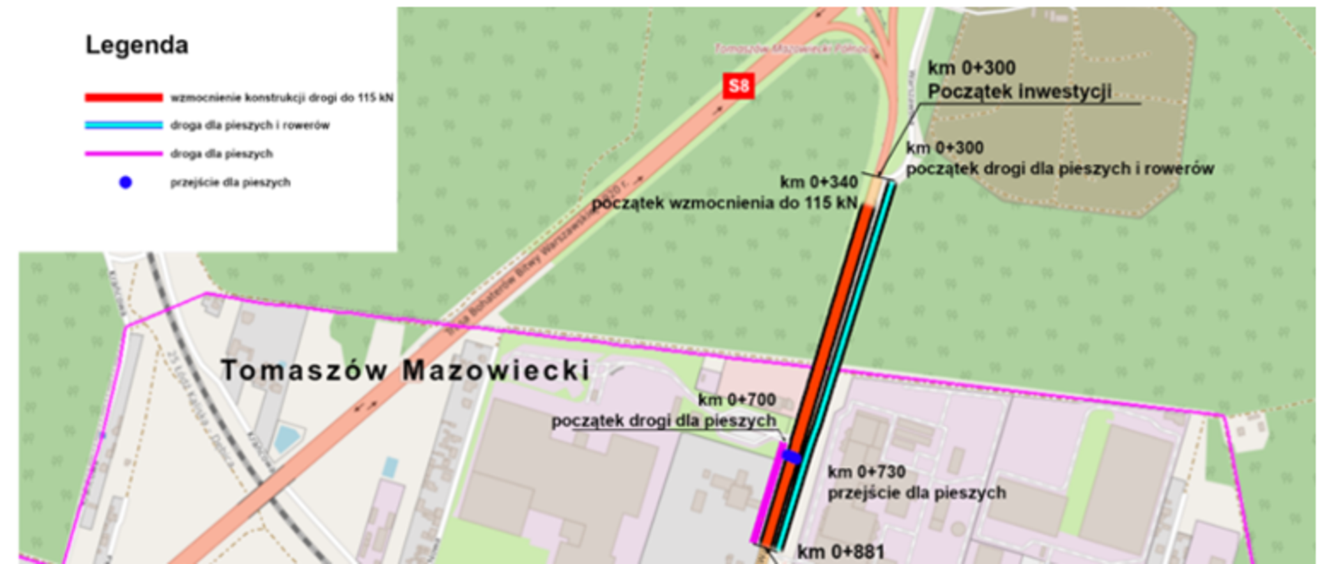 DK48 Tomaszów - mapka