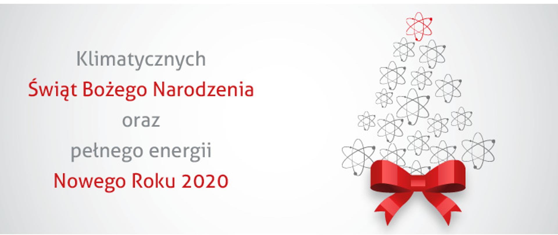 Kartka przedstawiająca treść życzeń klimatycznych świąt bożego narodzenia oraz pełnego energii nowego roku 2010 