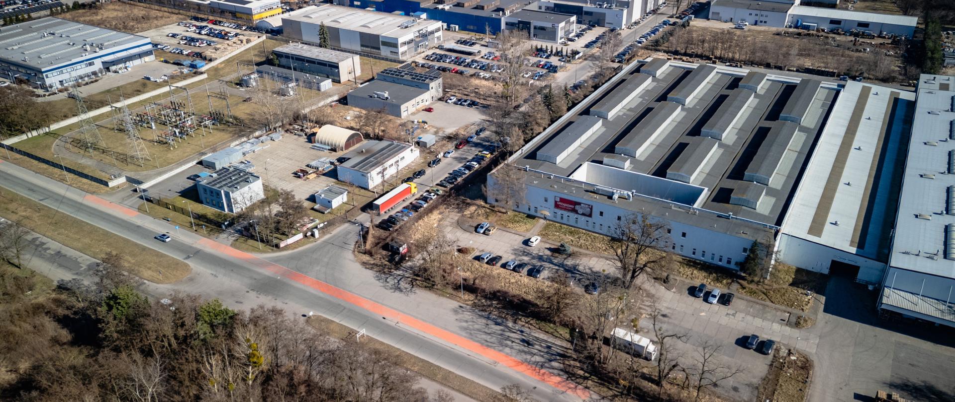 Ulica Inżynierska w Jelczu Laskowicach objęta rządowym programem (widok z lotu ptaka)