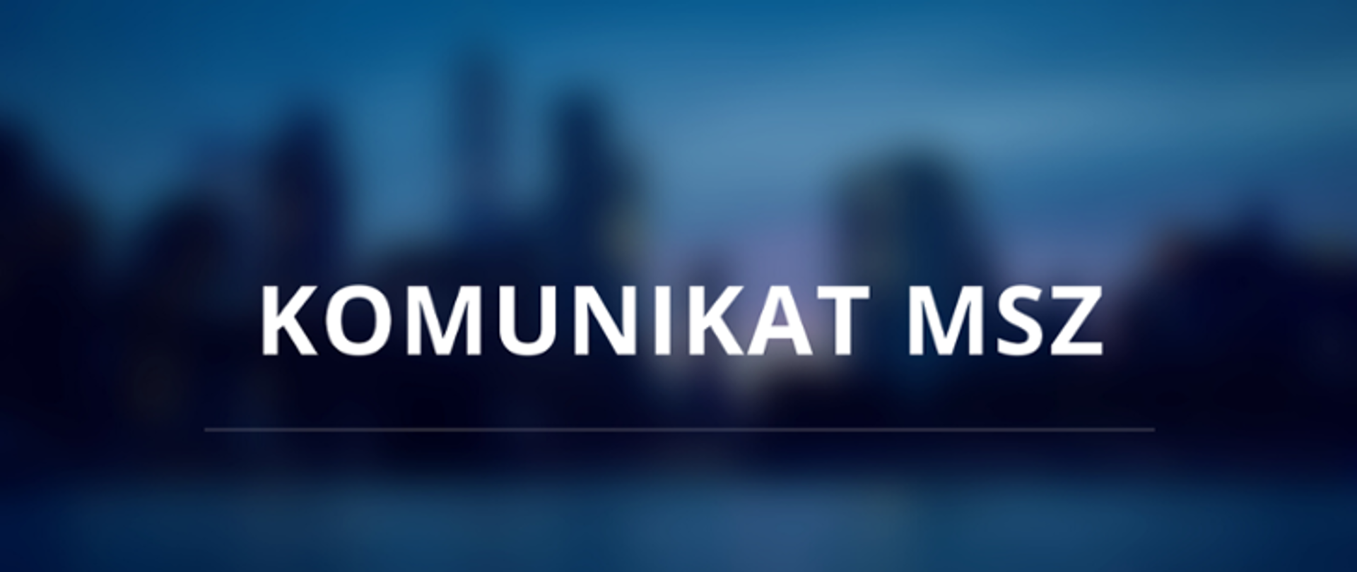 Komunikat MSZ