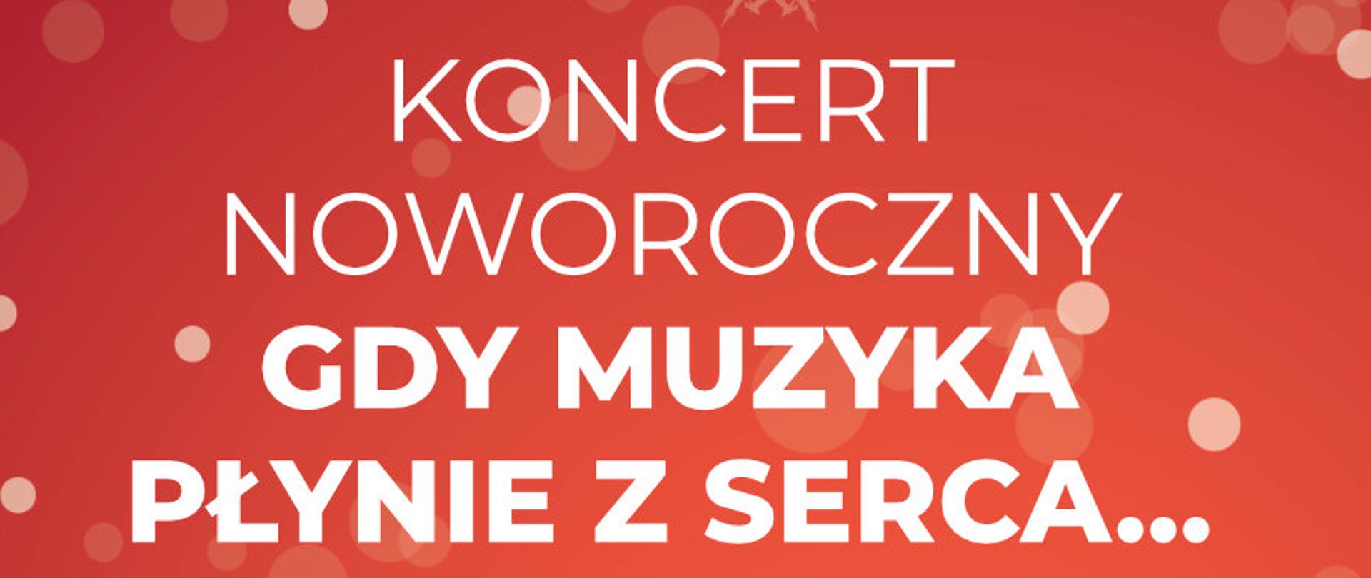 Plakat na czerwonym tle. Grafika z ośnieżonym miastem. Następujące informacje na plakacie (napisane białą i czarną czcionką):
Państwowa Szkoła Muzyczna I i II stopnia w Suwałkach
zaprasza na
KONCERT NOWOROCZNY
GDY MUZYKA PŁYNIE Z SERCA…
19 stycznia 2024, godz. 17.00
Sala Koncertowa
Państwowa Szkoła Muzyczna I i II stopnia w Suwałkach
Wystąpią
Dziecięce Zespoły Orffowskie
przygotowanie Beata Maria Michniewicz
oraz zaproszeni goście
Jan Zarachowicz – fortepian
nauczyciel Anna Borkowska
Kwintet wiolonczelowy
nauczyciel Jolanta Nejman
Zespół skrzypcowy SINE NOMINE
nauczyciel Urszula Nalaskowska
Organizacja – Beata Maria Michniewicz
Prowadzenie koncertu – Urszula Nalaskowska
Realizacja świateł i dźwięku – Jan Czerniecki
Dekoracja sceny – Andrzej Burzyński