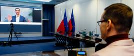 Wideokonferencja premiera Mateusza Morawieckiego z prezesem zarządu Google i Alphabet Sundarem Pichai.