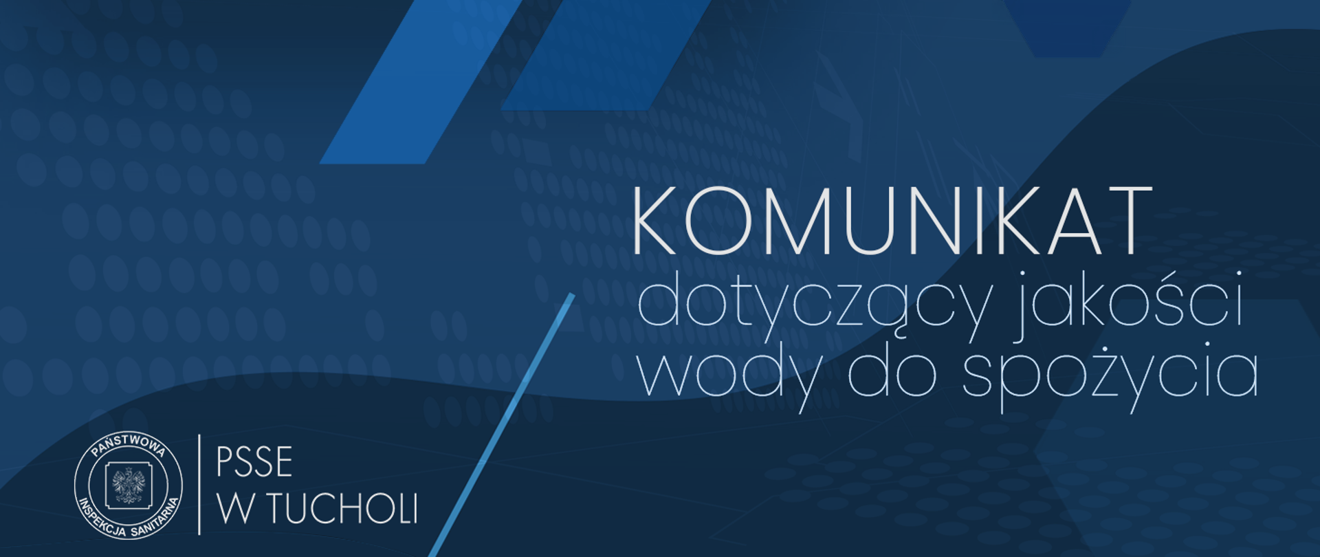 komunikat dotyczący przydatności wody do spożycia