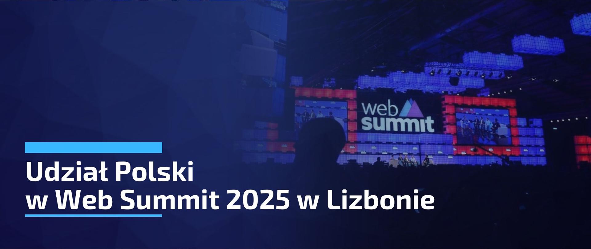 Obraz przedstawia scenę podczas konferencji Web Summit