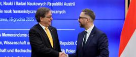 Podpisanie memorandum o porozumieniu ministrów Polski i Austrii