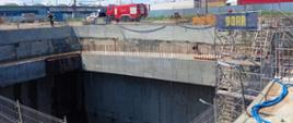 Zalanie komory końcowej na budowie tunelu pod Świną