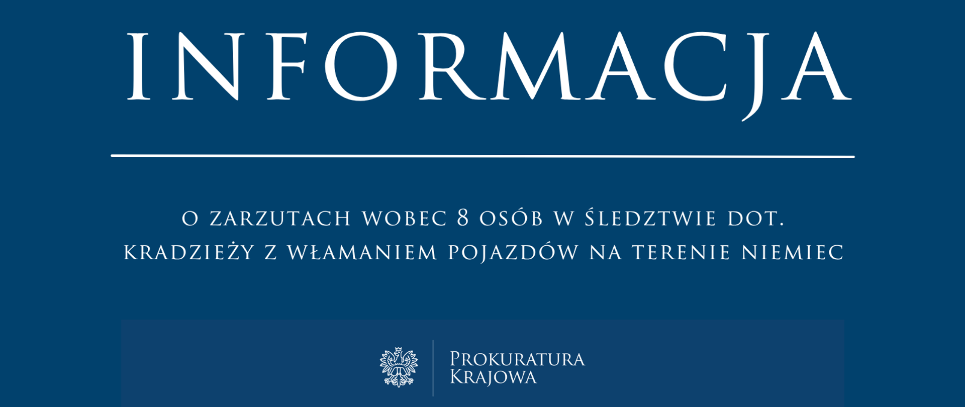 Zarzuty wobec 8 osób w związku z kradzieżami z włamaniem pojazdów na terenie Niemiec