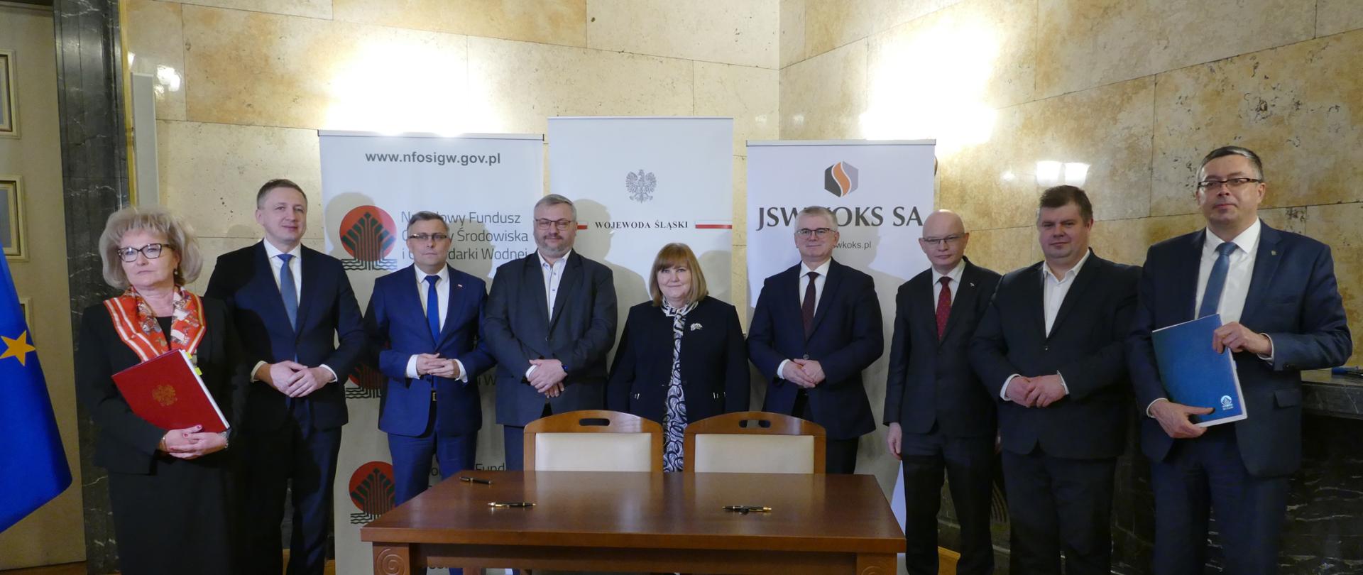 Uroczystość podpisania umowy o dofinansowanie przez NFOŚiGW projektu JSW KOKS S.A. - Modernizacja baterii koksowniczej nr 4 w Koksowni Przyjaźń.