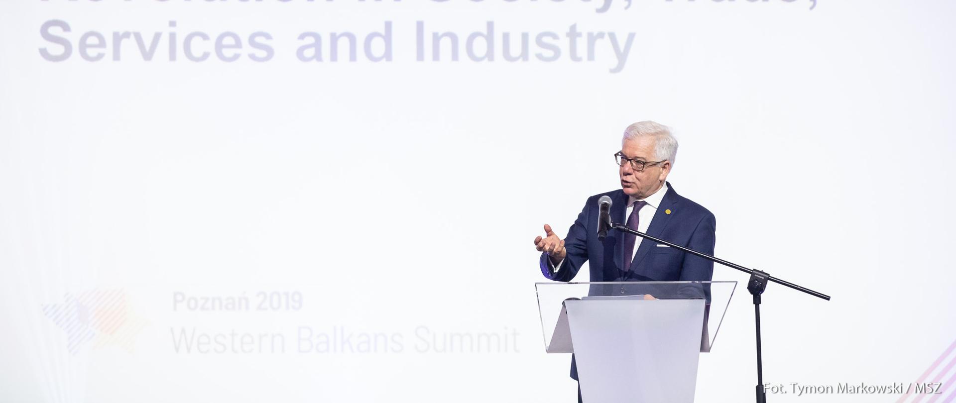Minister Czaputowicz at the Western Balkans Summit in Poznan
