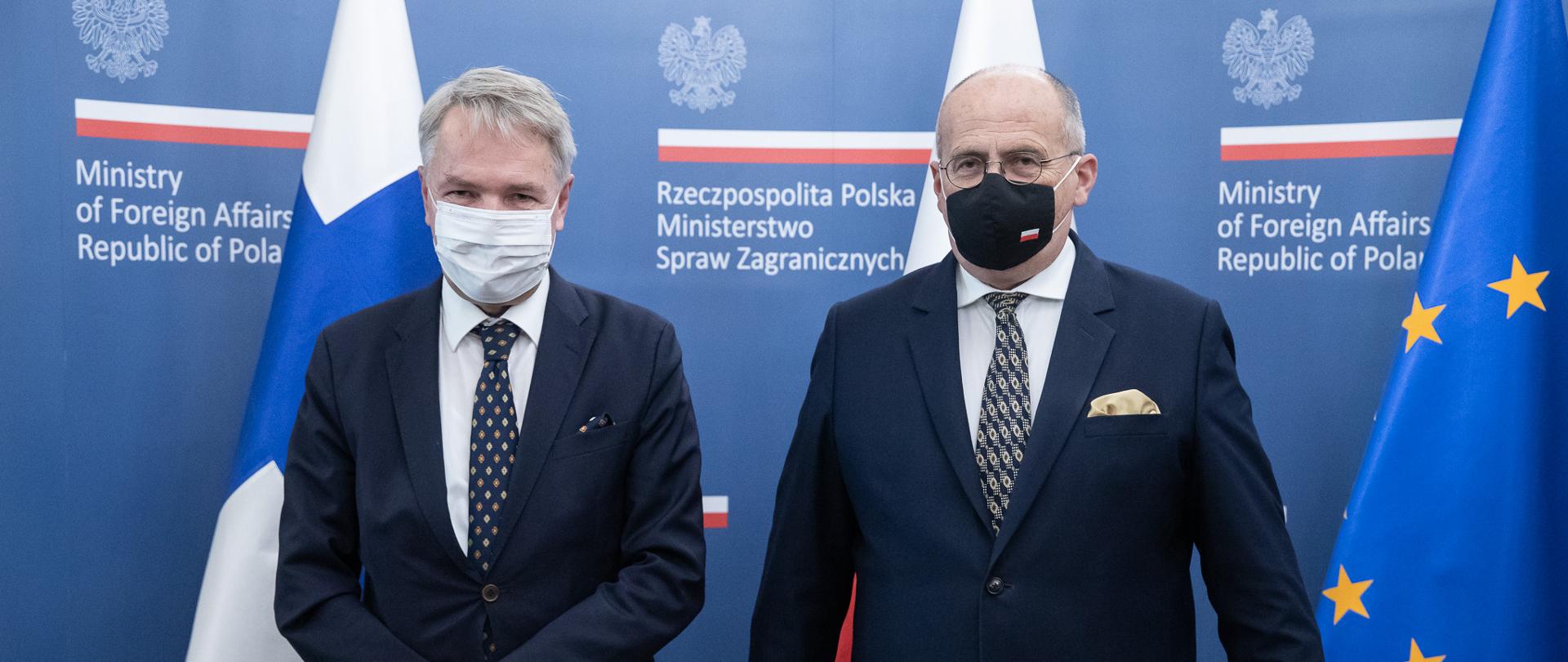 Minister Zbigniew Rau wita ministra spraw zagranicznych Finlandii