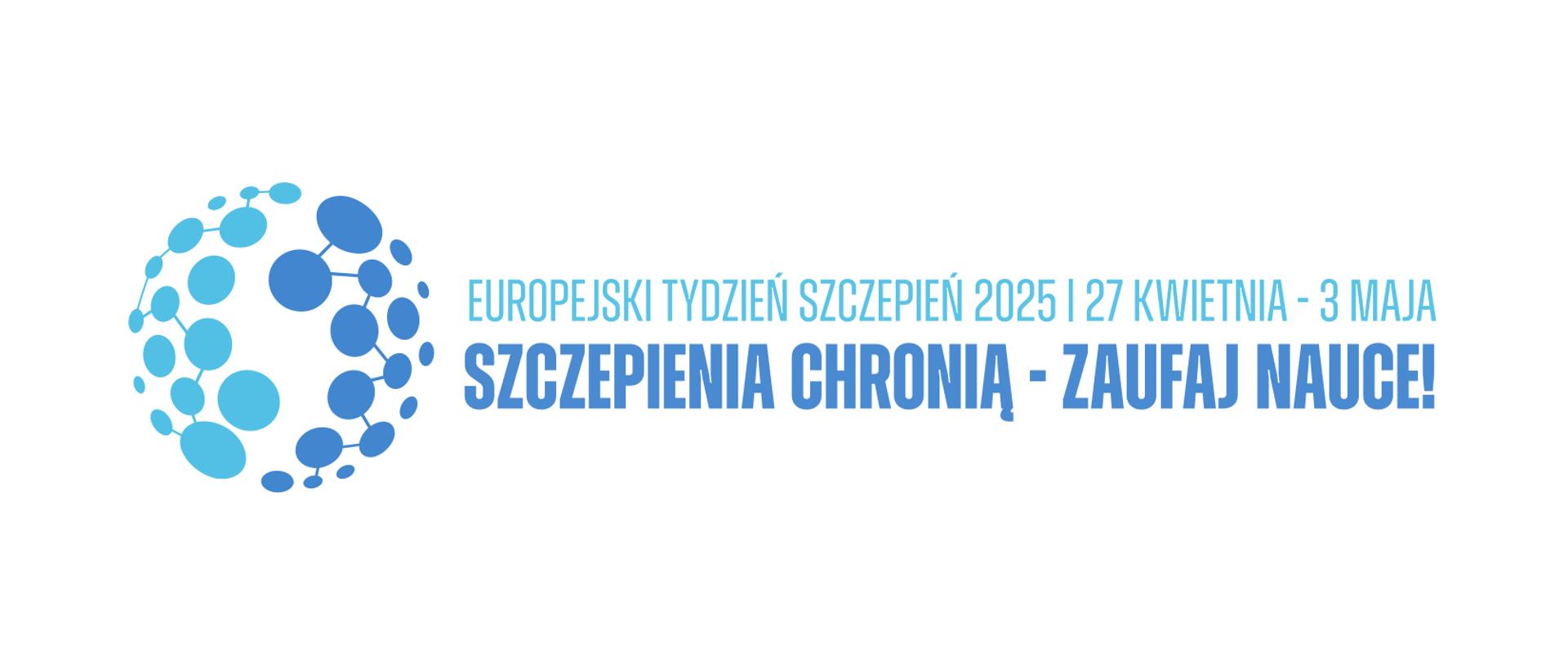 Grafika przedstawiająca logo Europejskiego Tygodnia Szczepień