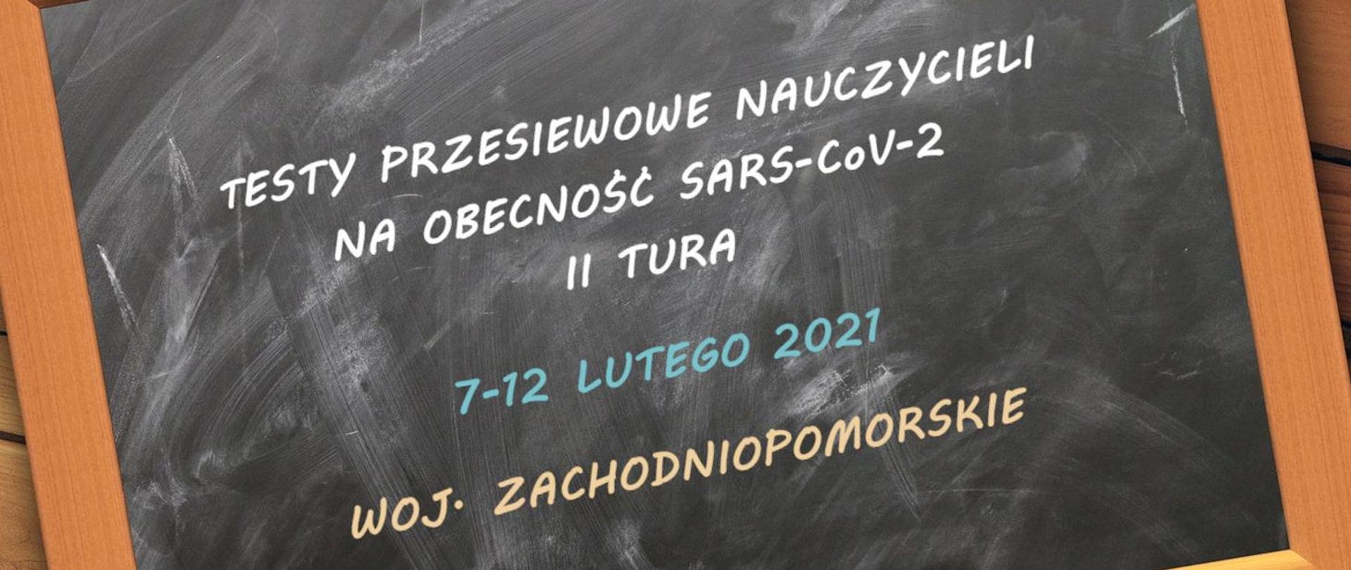 W dniach od 7-12 lutego br. odbędzie się ponowne testowanie nauczycieli w kierunku zakażenia wirusem SARS-CoV-2. 