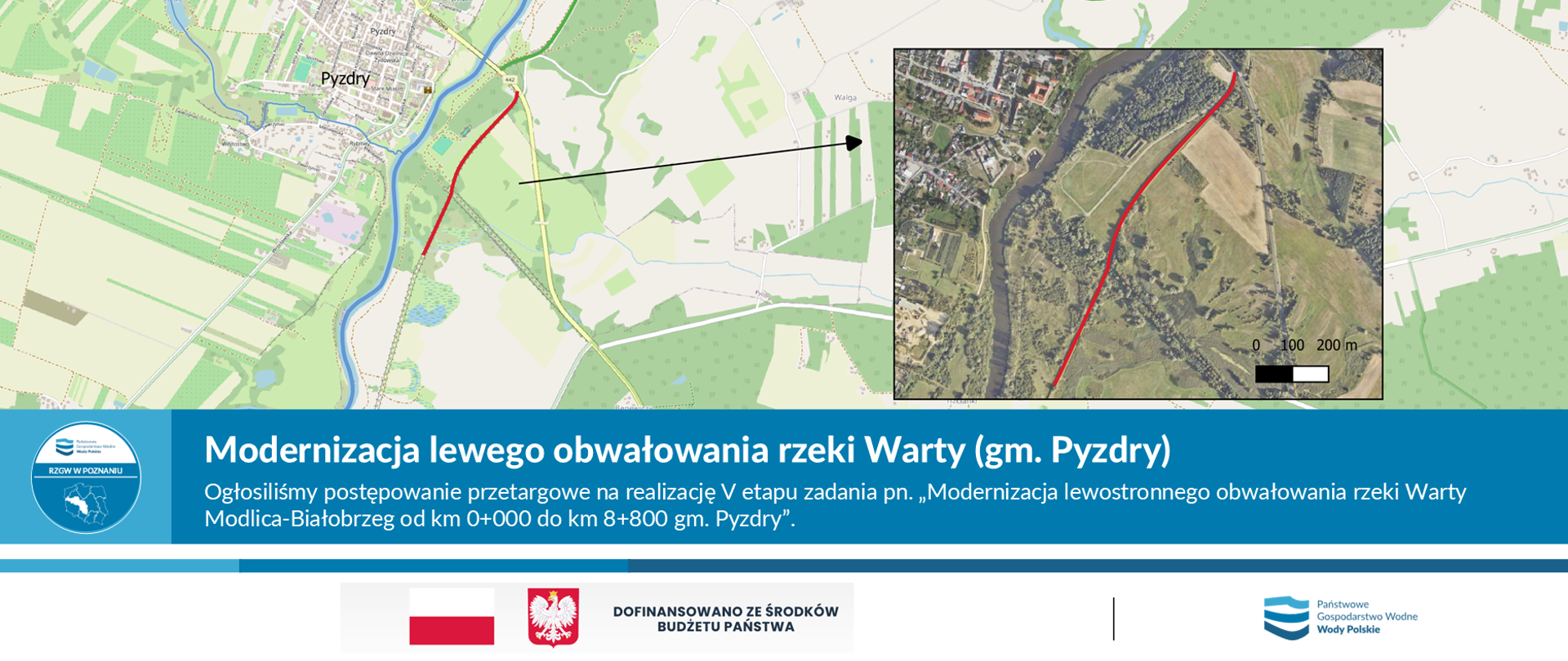 Ogłosiliśmy postępowanie przetargowe na modernizację kolejnego odcinka obwałowania rzeki Warty w gminie Pyzdry
