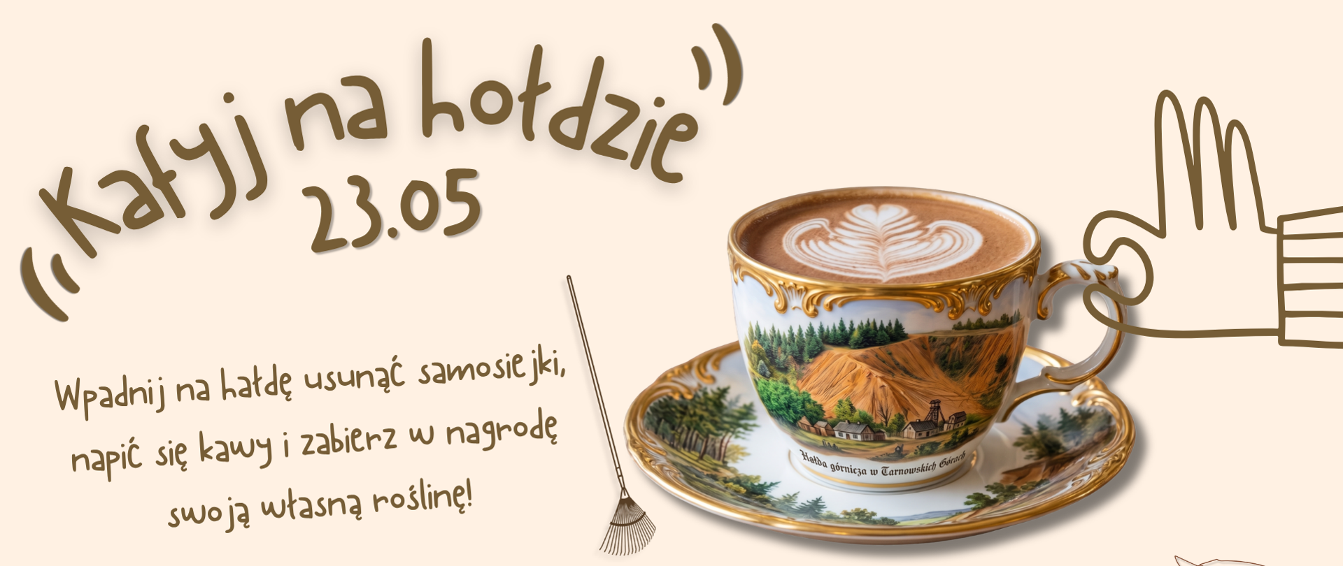 Kafyj na hołdzie - grafika promująca akcję edukacyjno-ekologiczną