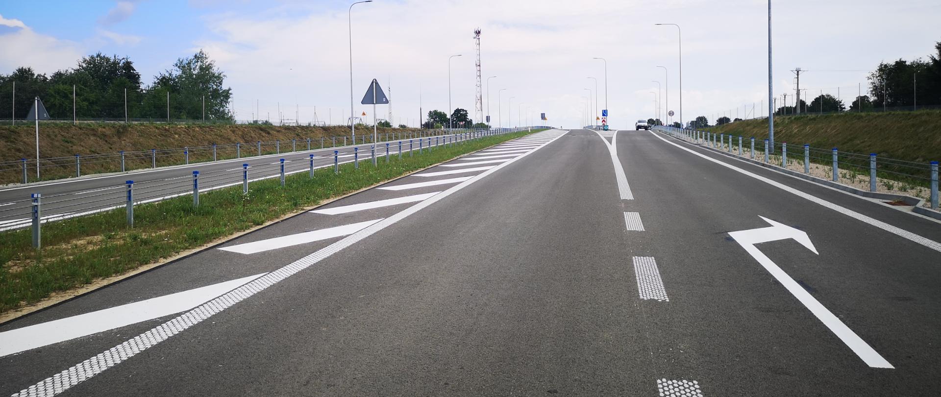 DK9 obwodnica Iłży, widok z poziomu jezdni