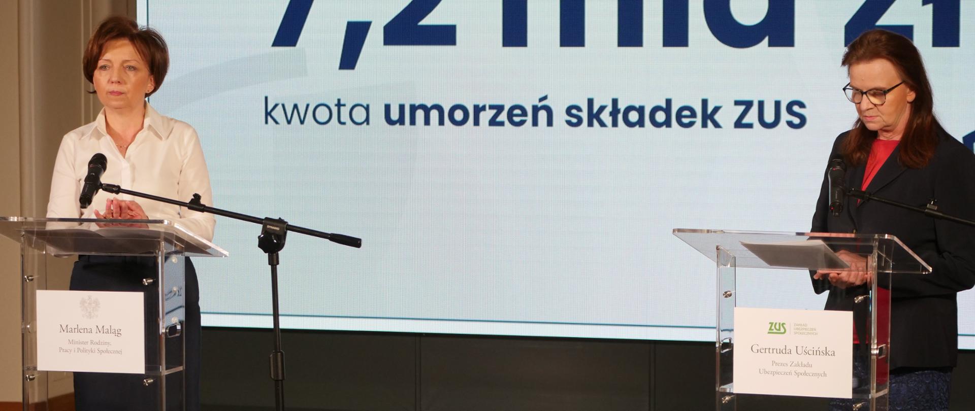 Briefing Minister Marleny Maląg i Gertrudy Uścińskiej