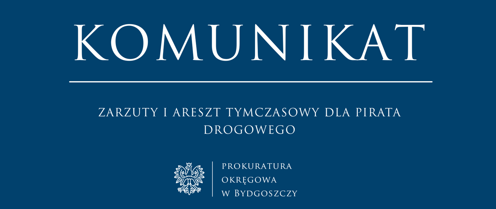 Zarzuty i areszt tymczasowy dla pirata drogowego