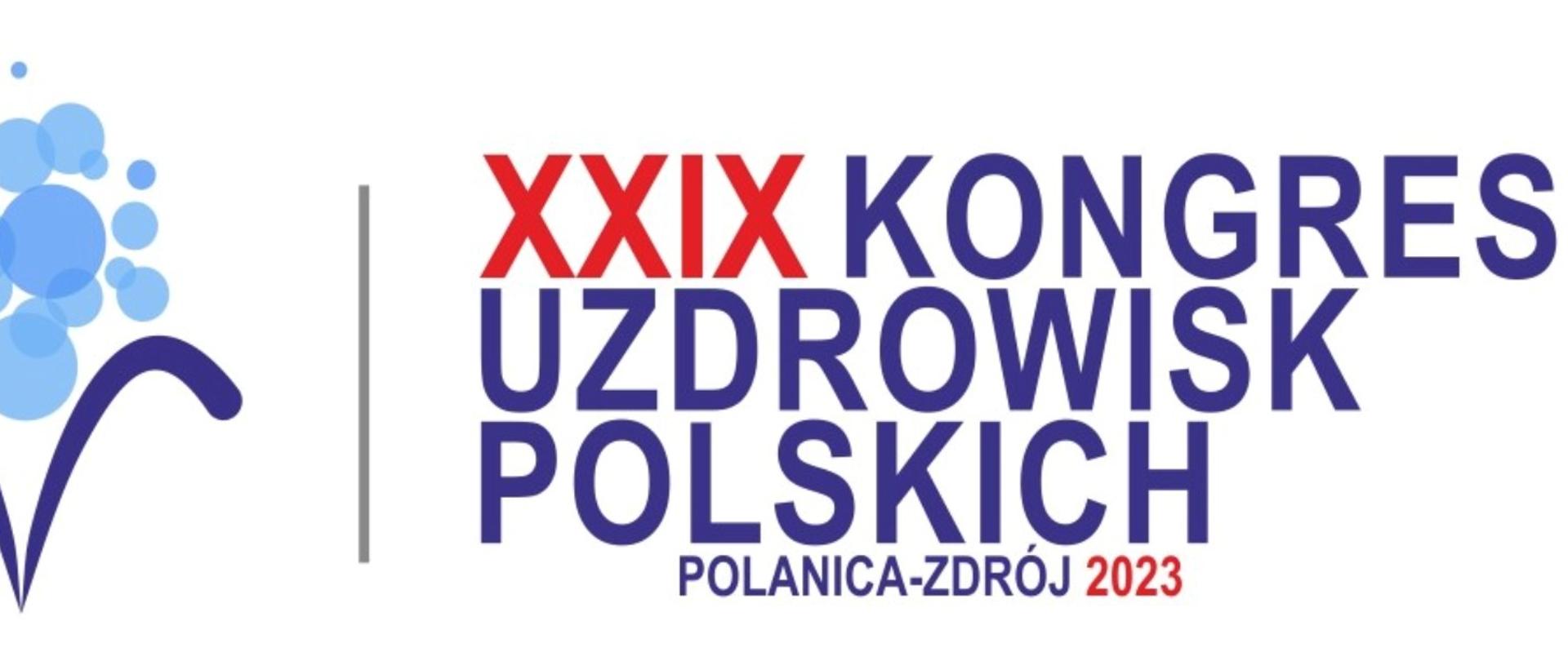 Grafika ilustracyjna informująca o XXIX Kongresie Uzdrowisk Polskich
