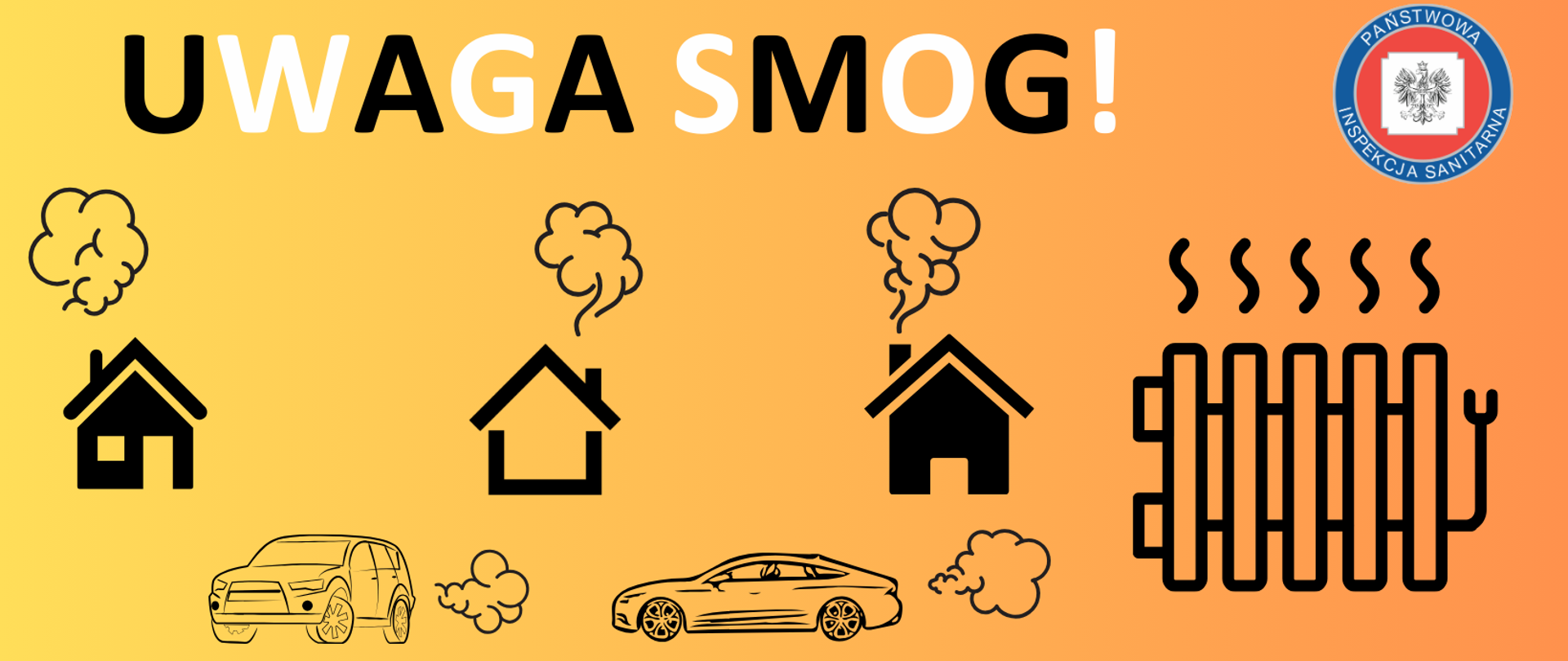 Grafika przedstawia sezon grzewczy w Polsce w pełni, który jest odpowiedzialny za wytwarzanie smogu