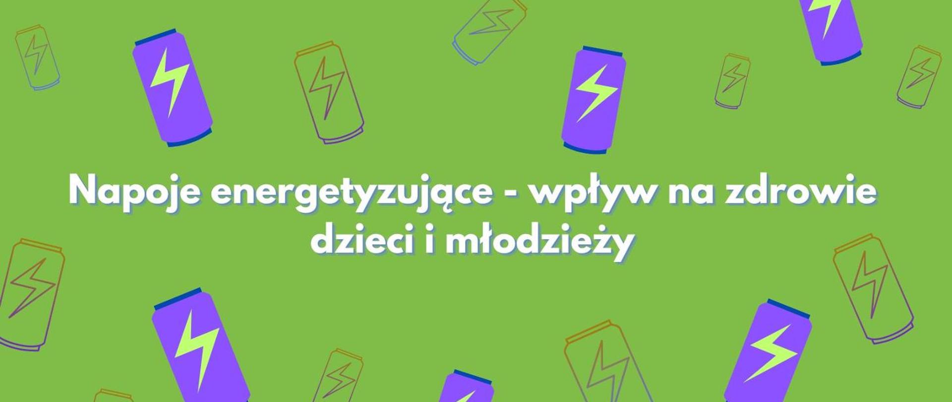 zielone tło z puszkami w kolorze niebieskim 