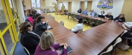 Spotkanie z dyrektorami placówek oświatowych powiatu pińczowskiego z w Komendzie Powiatowej Państwowej Straży Pożarnej w Pińczowie.