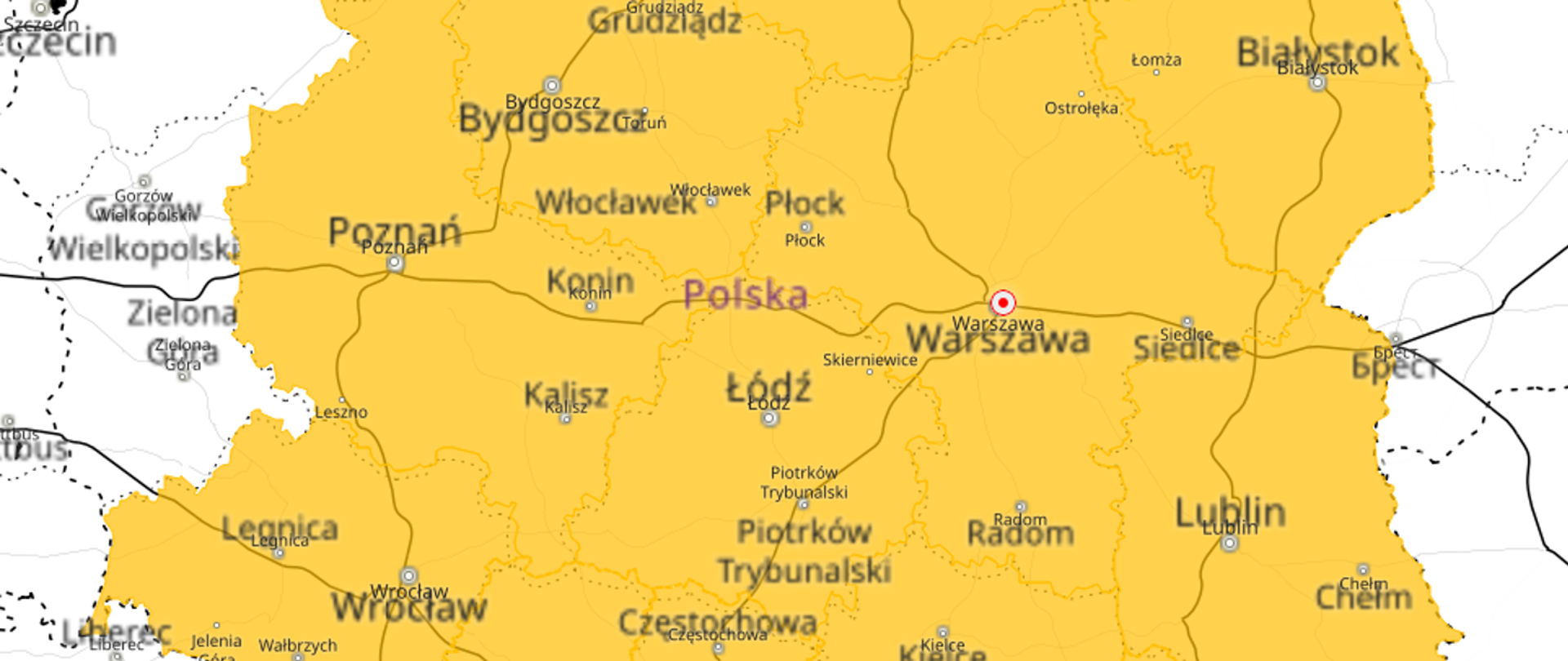 Obraz przedstawiający mapę Polski